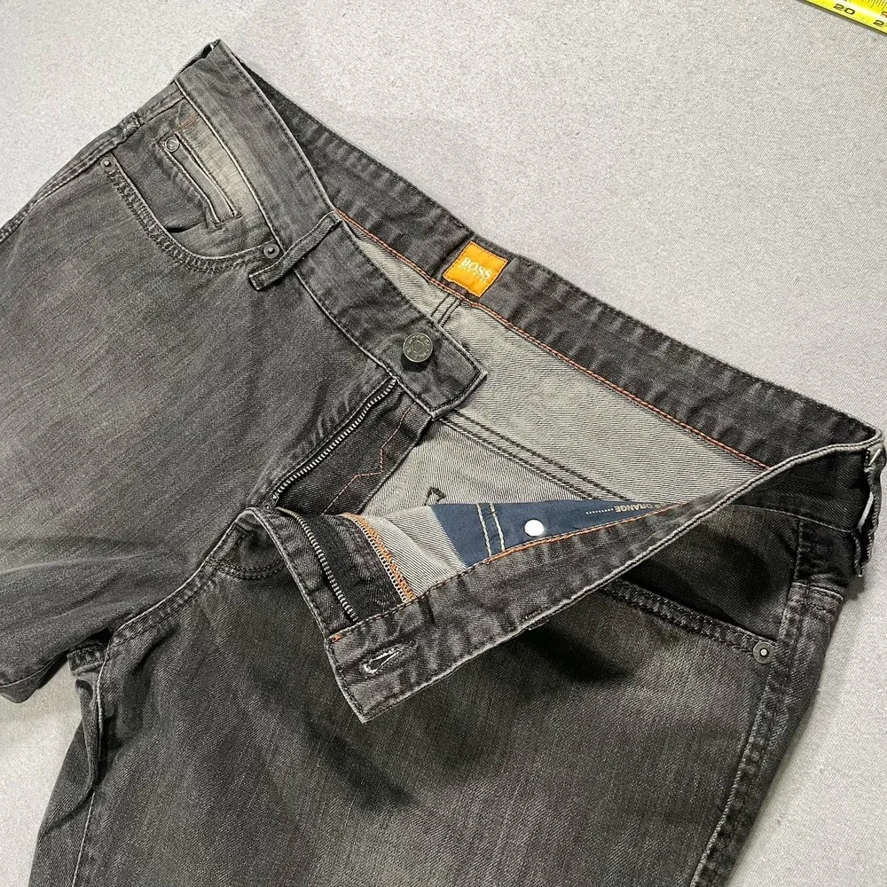 Hugo Boss Mens Jeans 40x34 Orange 24 Barcelona Straight Black Casual-Luxury